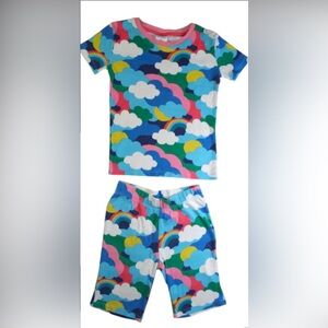 Cloud & Rainbow Print Two-Piece pajama Set
